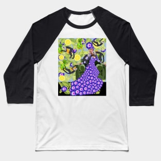 Frida Khalo in Purple Baseball T-Shirt